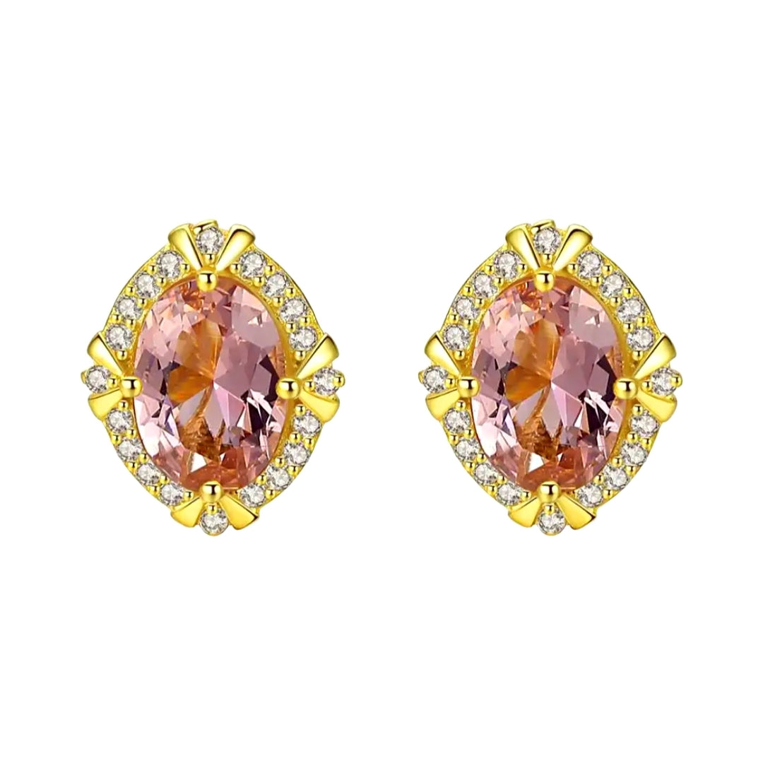 Boucles d'oreilles Xenium Golden Halo Violet