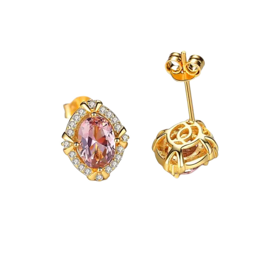 Boucles d'oreilles Xenium Golden Halo Violet