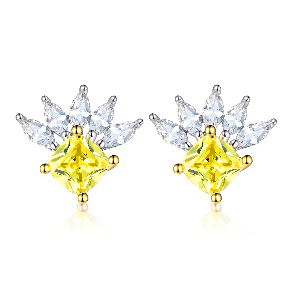 Boucles d'oreilles Perfection Jaune Princesse Xenium