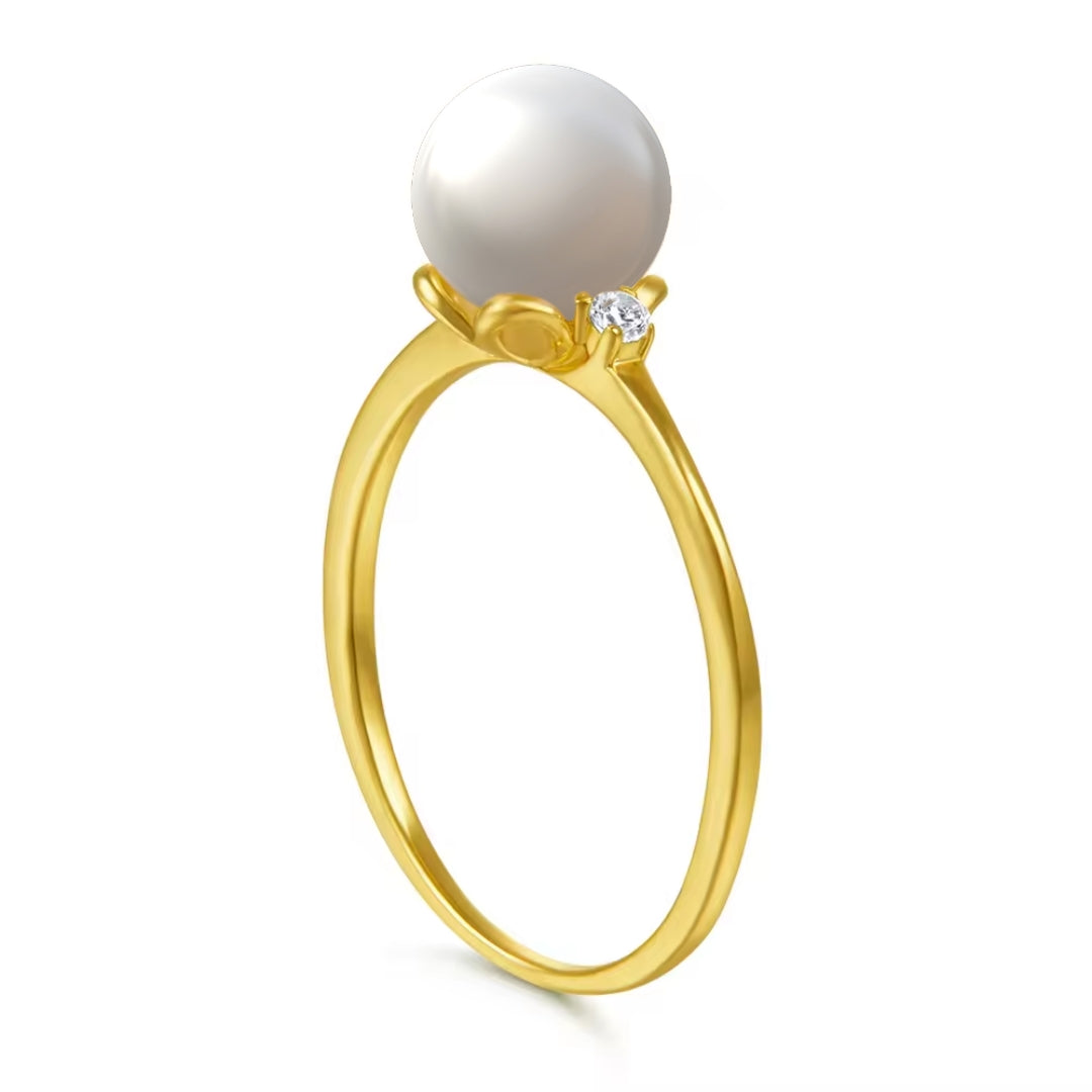 Xenium Golden Nest Pearl Ring