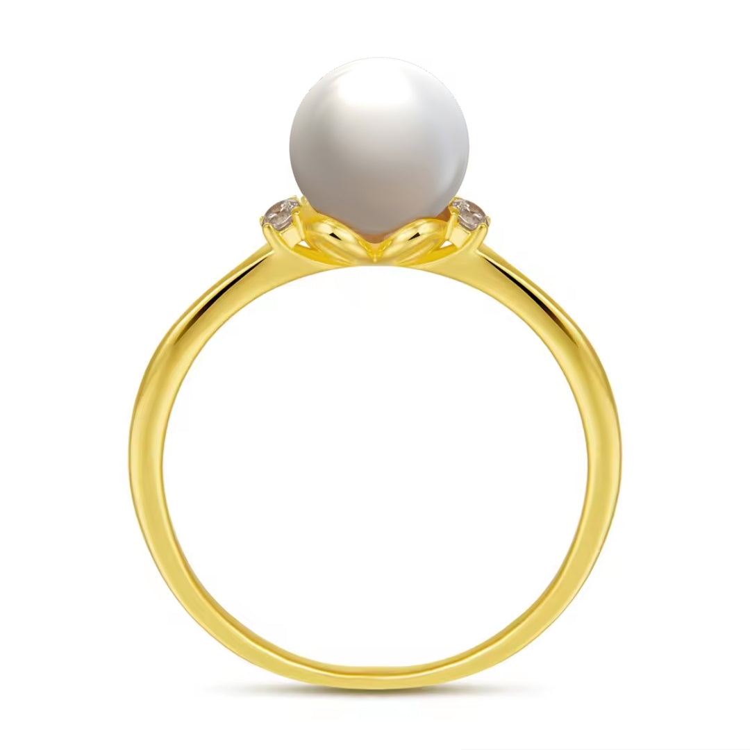 Xenium Golden Nest Pearl Ring