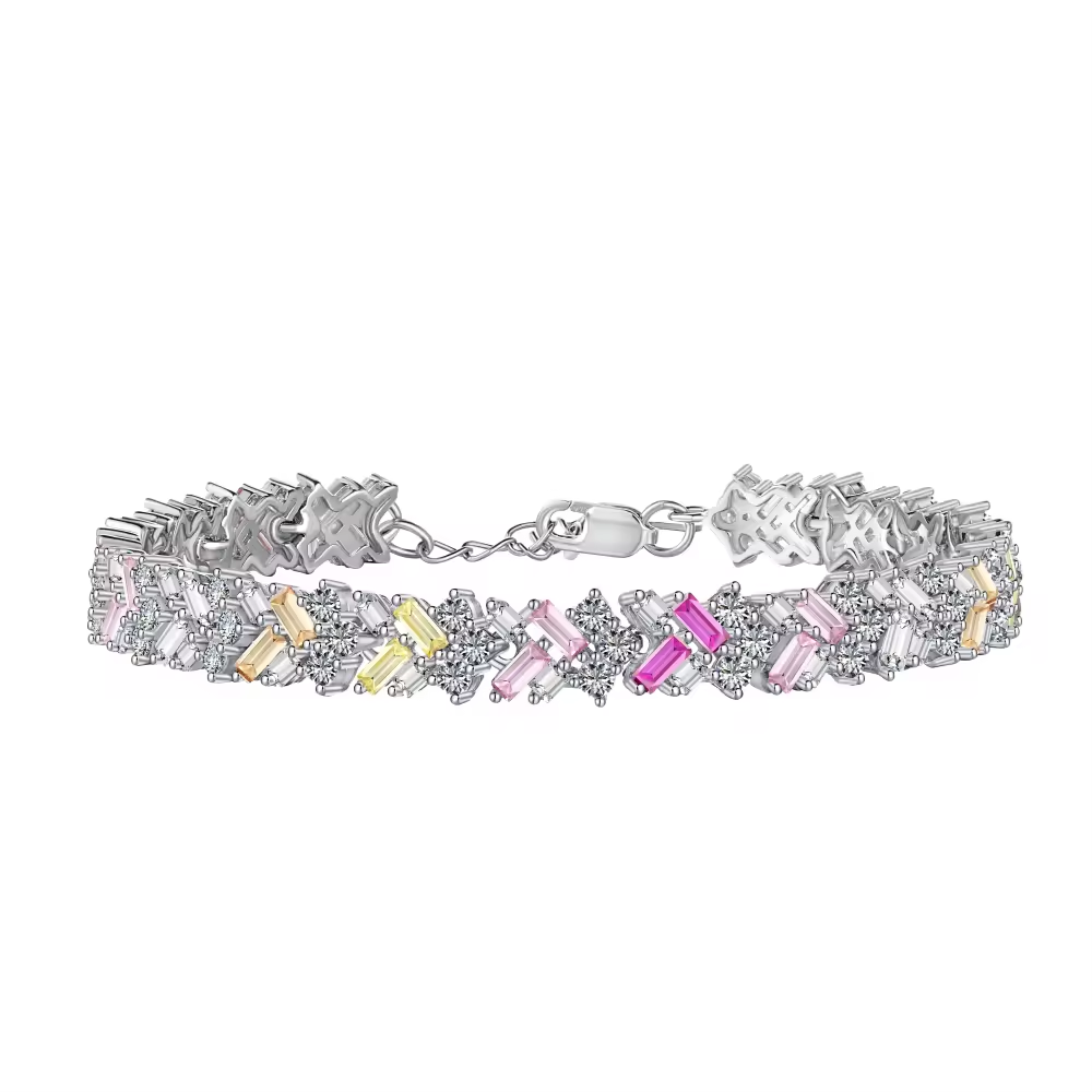 Xenium Baguette Pastel Tennis Bracelet