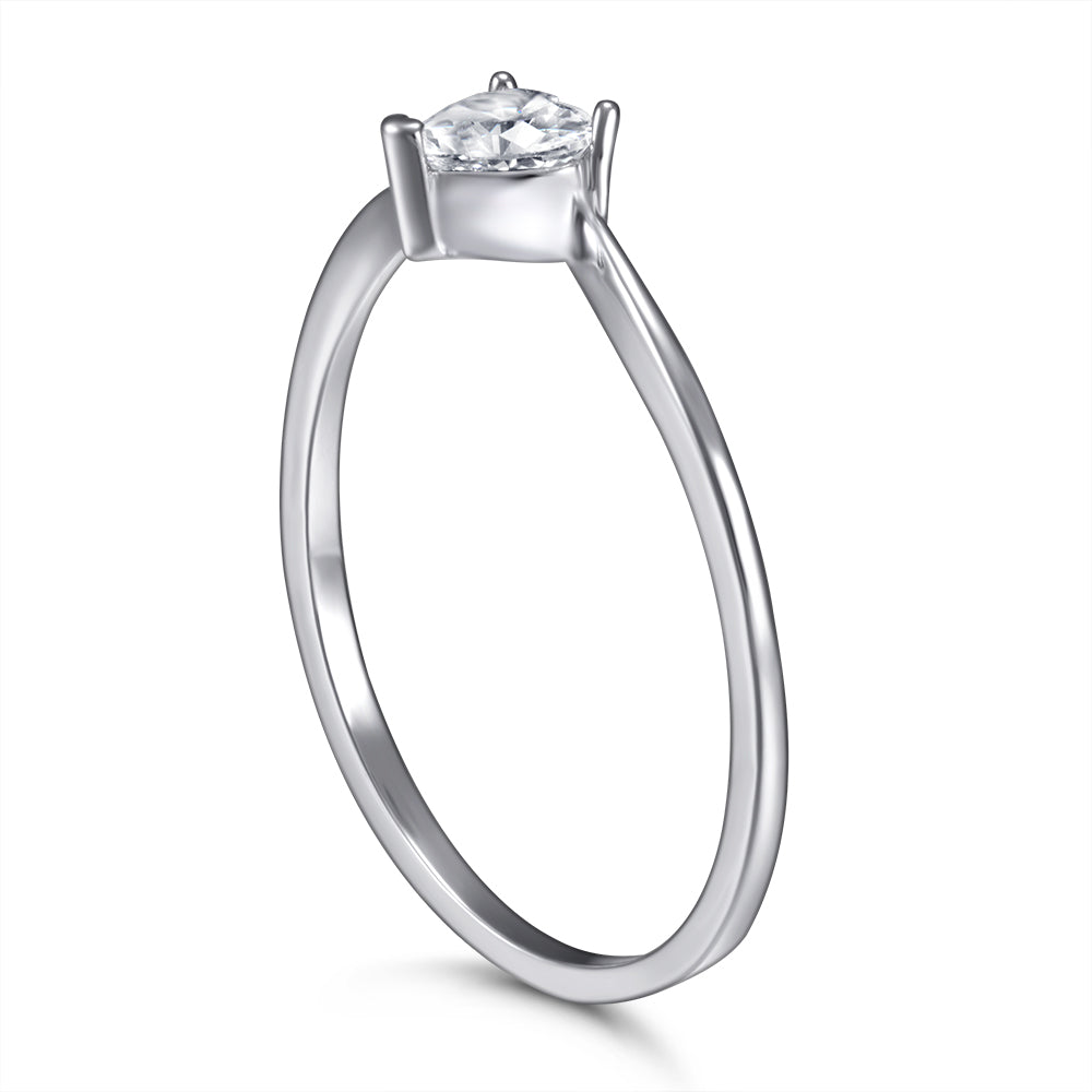 Xenium Heart Solitaire Ring