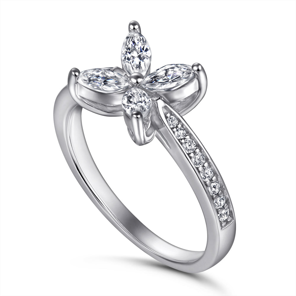 Floral Silver Ring