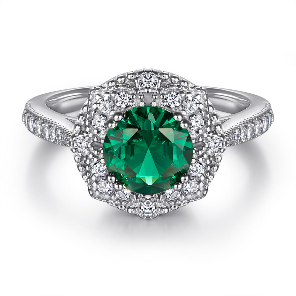 Xenium Halo Emerald Ring