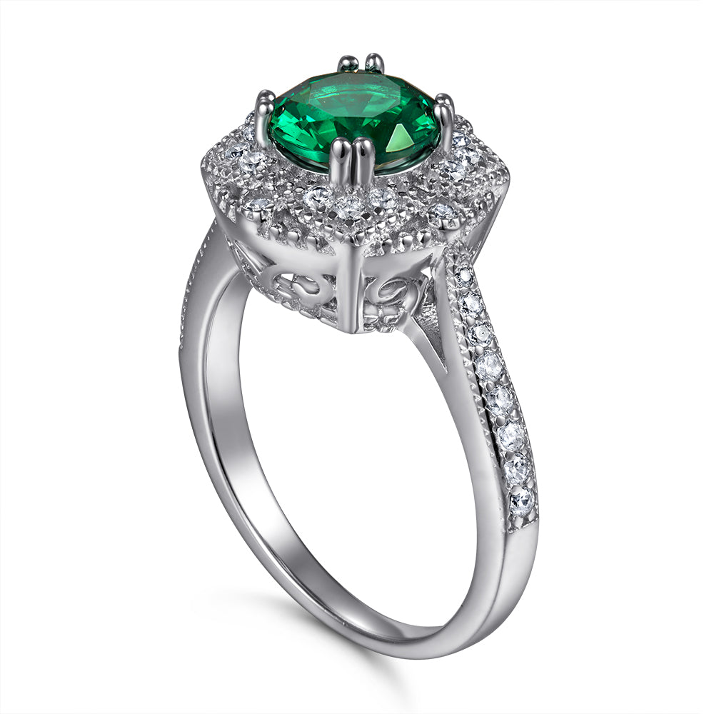 Xenium Halo Emerald Ring