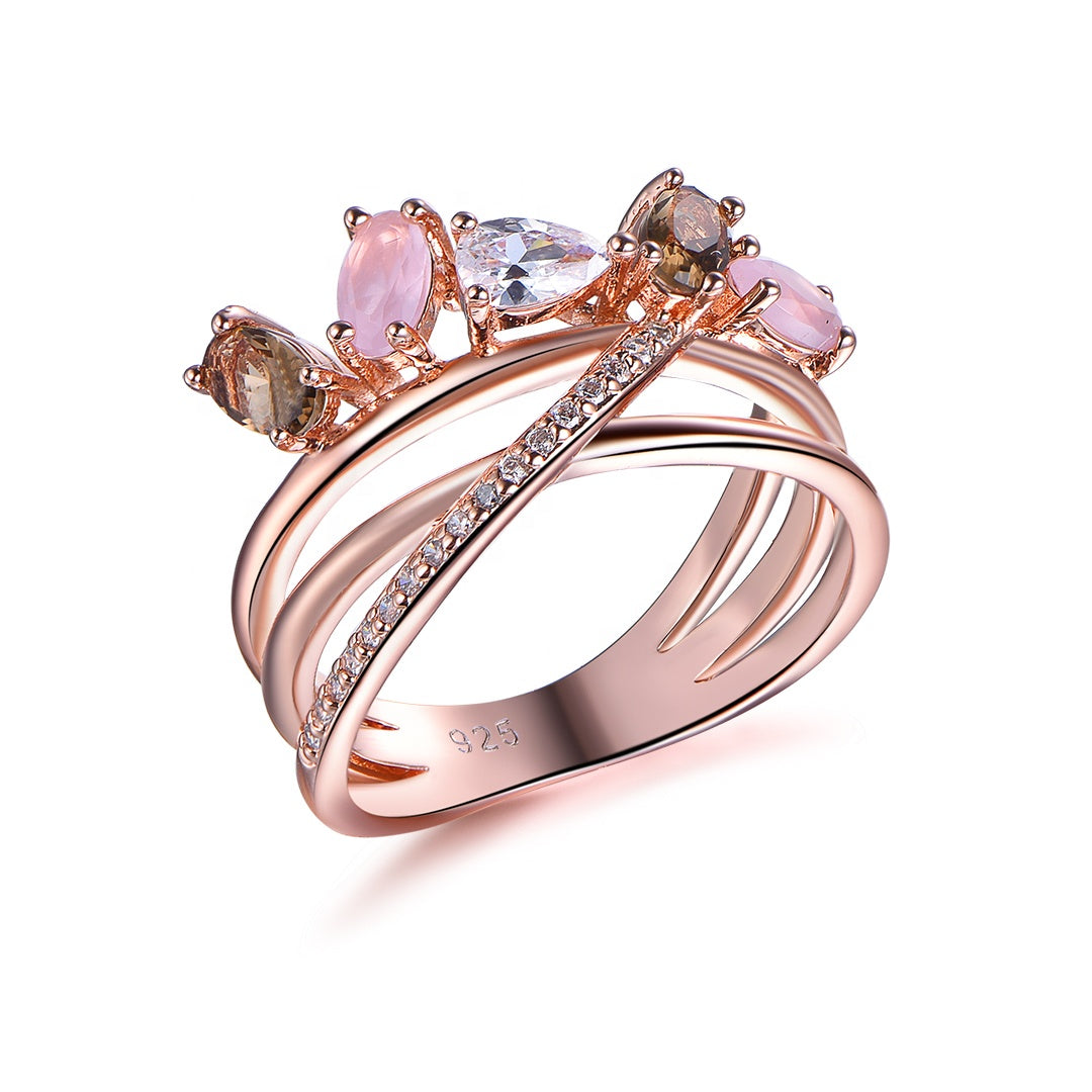 Xenium Crossover Rose Gold Ring