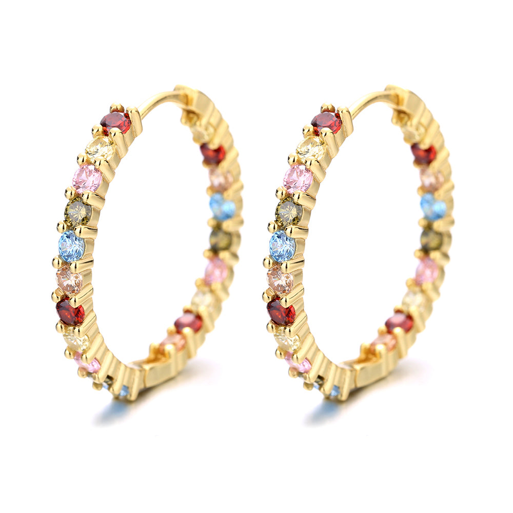 Vivid Classic Silver Hoop Earrings