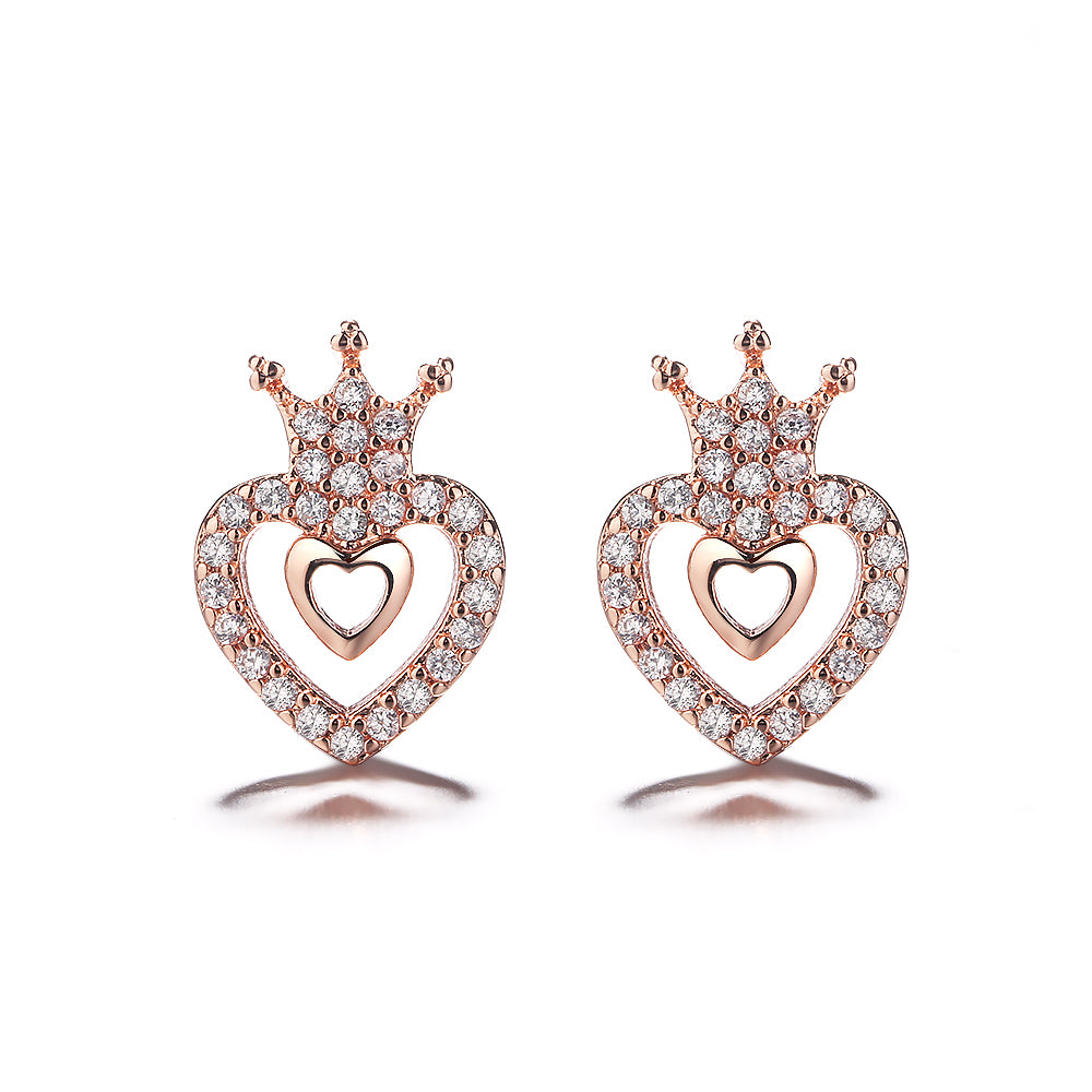 Xenium Crowned Heart Earrings