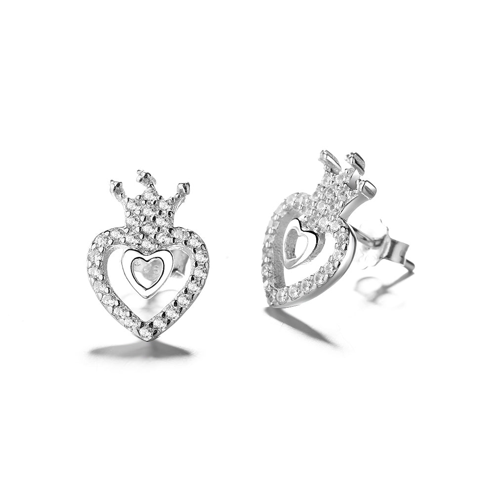 Xenium Crowned Heart Earrings