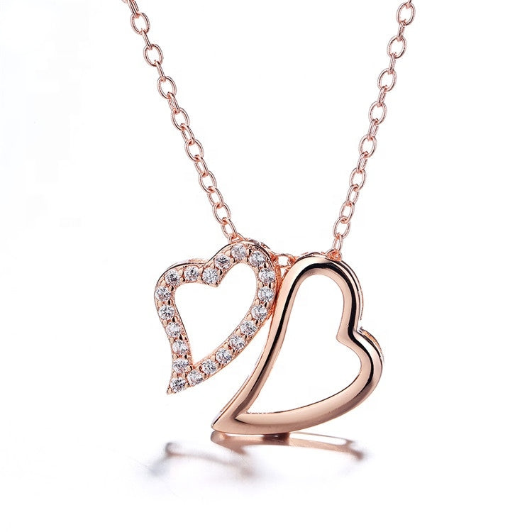 Xenium Double Heart Necklace