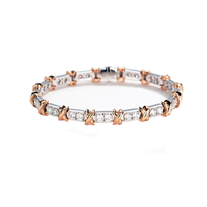 Xenium Legacy Silver Rose Gold Bracelet