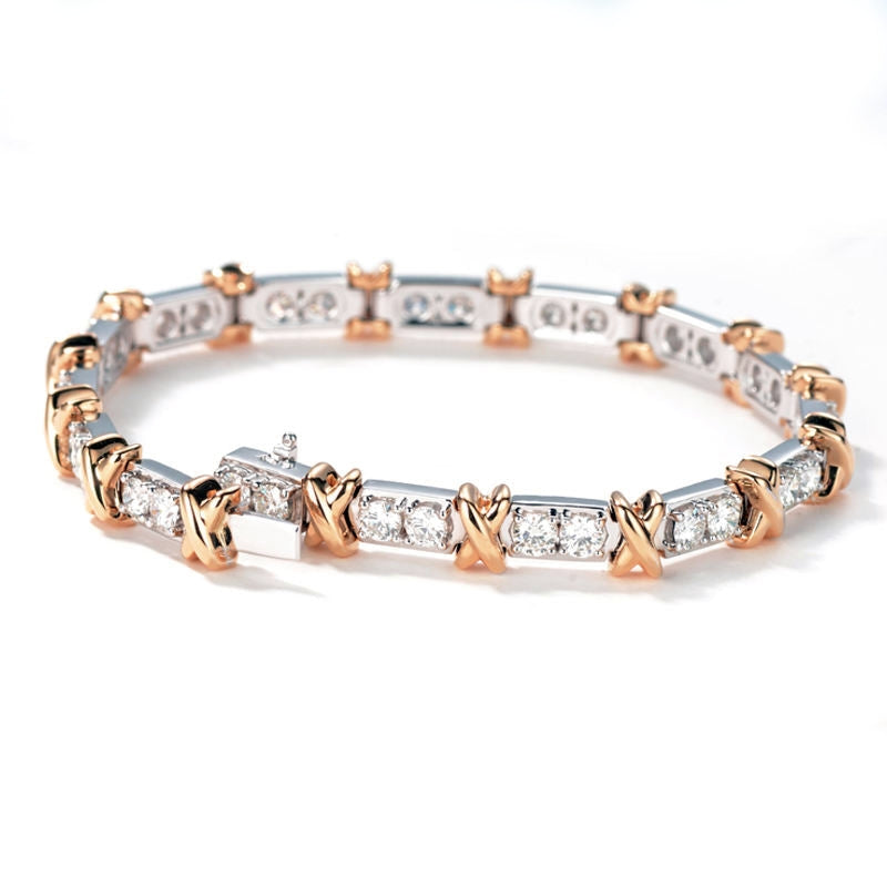 Xenium Legacy Silver Rose Gold Bracelet