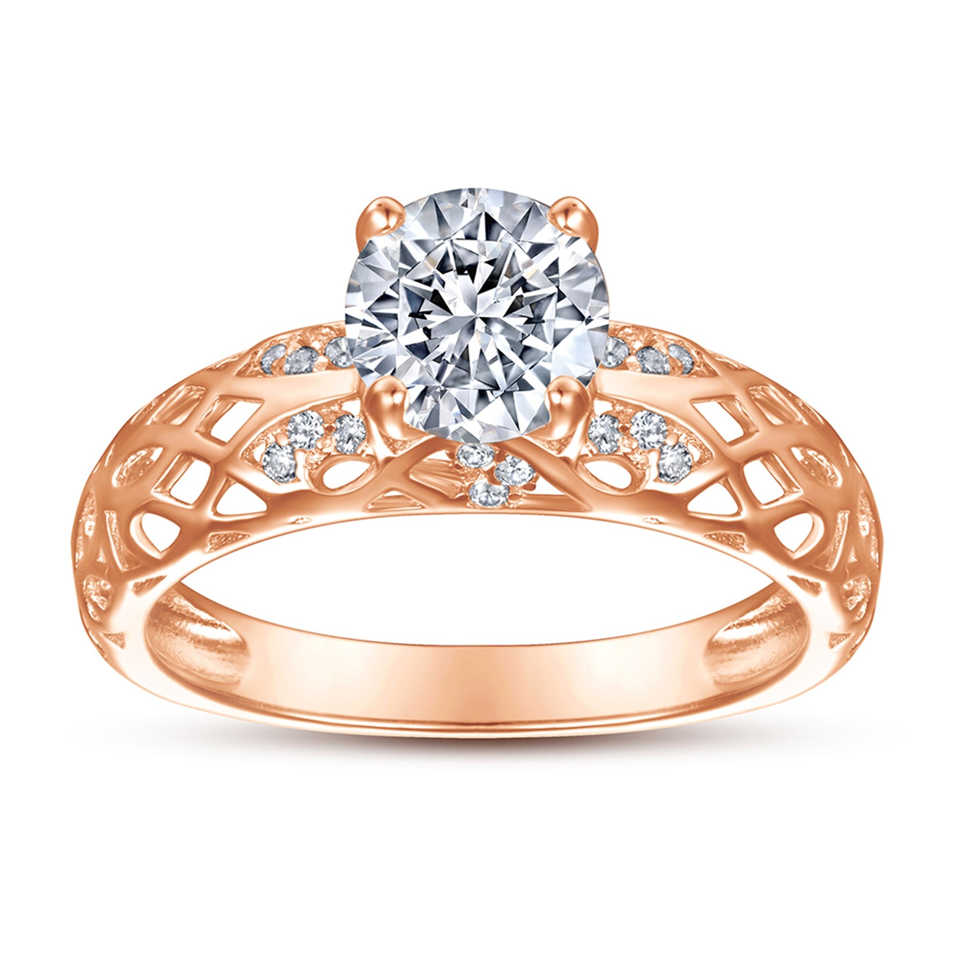 Xenium Devotion Rose Gold Solitaire Ring