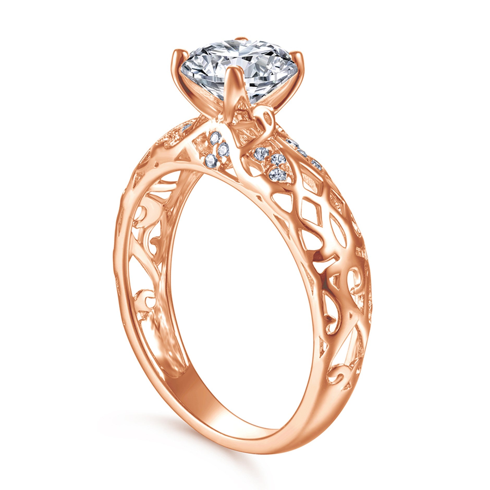 Xenium Devotion Rose Gold Solitaire Ring