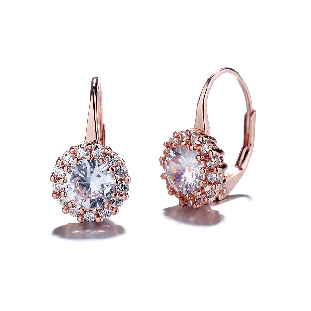 Boucles d'oreilles créoles en argent tournesol
